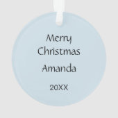 Ornement de Noël de la fille du Texas (dos)