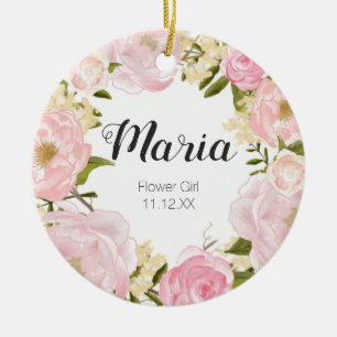 Ornement de Noël de la Fille Florale