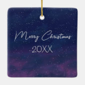 Ornement De Noël De La Lune Sur Pine Bough (Dos)