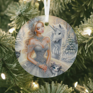 Ornement de Noël de la mariée d'hiver Icy