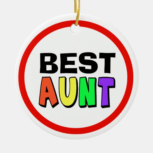 Ornement de Noël de la meilleure tante (Devant)