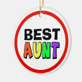 Ornement de Noël de la meilleure tante (Gauche)