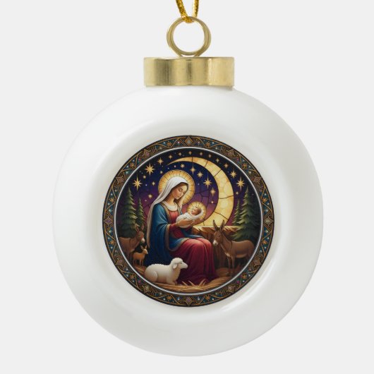Ornement de Noël de la Nativité – Double Face (Devant)