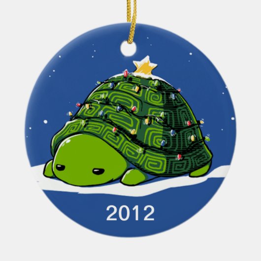 Ornement de Noël de la tortue (Devant)