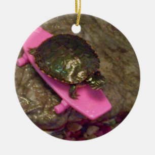 Ornement de Noël de la tortue coulissante