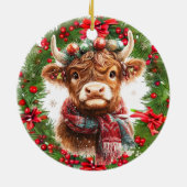 Ornement de Noël de la vache Highland (Dos)