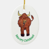 Ornement de Noël de la vache Highland (Devant)