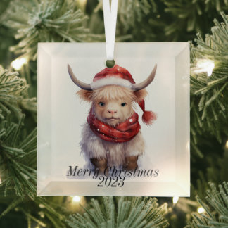 Ornement de Noël de la vache Highland