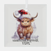 Ornement de Noël de la vache Highland (Verso)