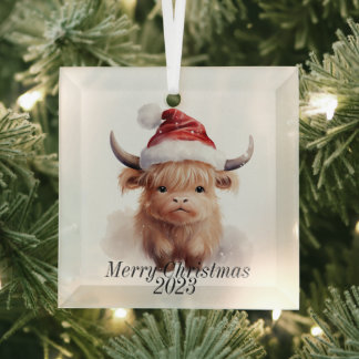 Ornement de Noël de la vache Highland