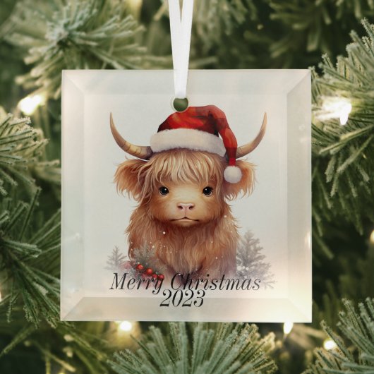 Ornement de Noël de la vache Highland (Insitu)