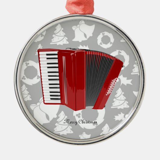 Ornement de Noël de l'Accordion rouge (Devant)