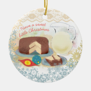 Ornement de Noël de lait de gâteau de chocolat d