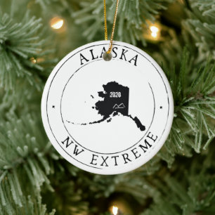Ornement de Noël de l'Alaska personnalisé