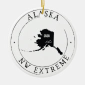 Ornement de Noël de l'Alaska personnalisé (Devant)