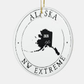 Ornement de Noël de l'Alaska personnalisé (Gauche)