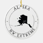 Ornement de Noël de l'Alaska personnalisé (Dos)