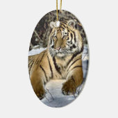 Ornement de Noël de l'art du tigre sauvage (Gauche)