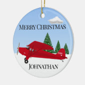 Ornement de Noël de l'avion rouge (Gauche)