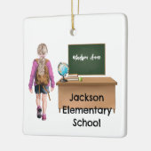 Ornement de Noël de l'école pour filles customisée (Gauche)