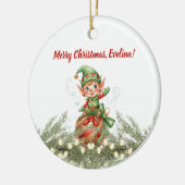 Ornement de Noël de l'elfe (Gauche)