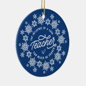 Ornement de Noël de l'enseignant de flocon rouge (Droite)