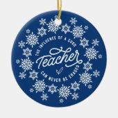 Ornement de Noël de l'enseignant de flocon rouge (Devant)