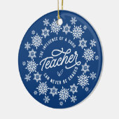 Ornement de Noël de l'enseignant de flocon rouge (Gauche)