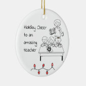 Ornement de Noël de l'enseignant - Personnaliser (Droite)