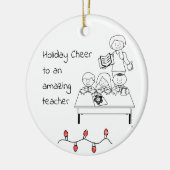 Ornement de Noël de l'enseignant - Personnaliser (Gauche)