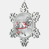 Ornement de Noël de l'étalon blanc (Vue impression)