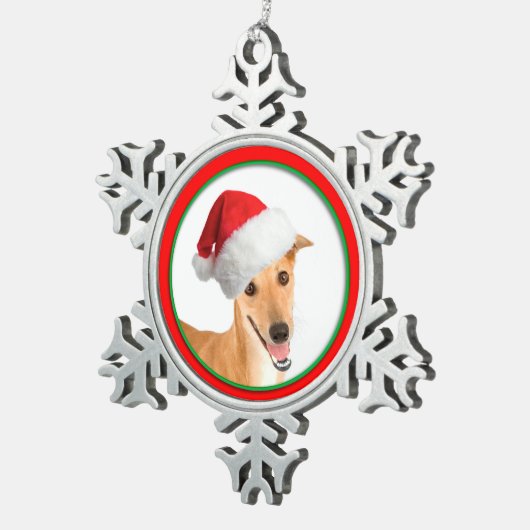 Ornement de Noël de lévrier (Vue impression)