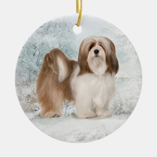 Ornement de Noël de Lhasa Apso (Devant)