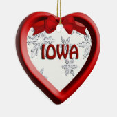 Ornement de Noël de l'Iowa Snowflake (Droite)