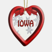 Ornement de Noël de l'Iowa Snowflake (Gauche)