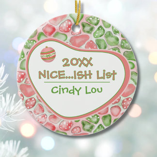 Ornement de Noël de liste assez gentil personnalis