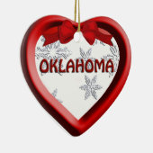 Ornement de Noël de l'Oklahoma Snowflake (Droite)