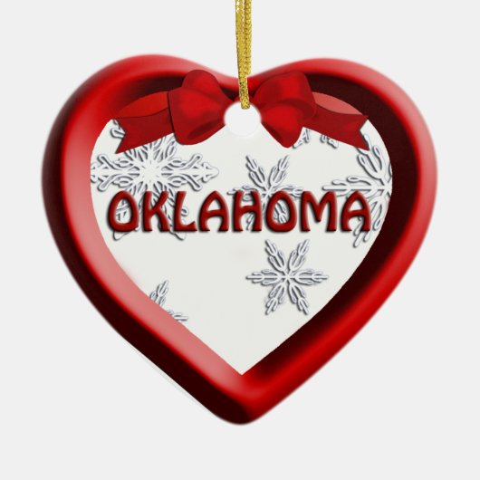 Ornement de Noël de l'Oklahoma Snowflake (Devant)