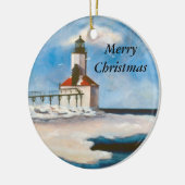 Ornement de Noël de lumière de ville du Michigan (Gauche)