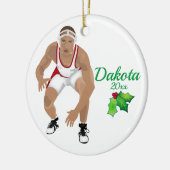 Ornement de Noël de lutte personnalisée Blanc - Ro (Gauche)