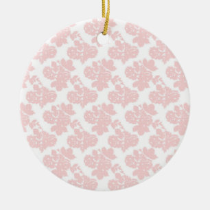 Ornement de Noël de luxe floral rose