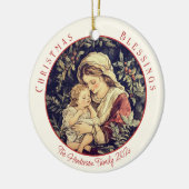 Ornement de Noël de Madonna Child Vintage (Gauche)