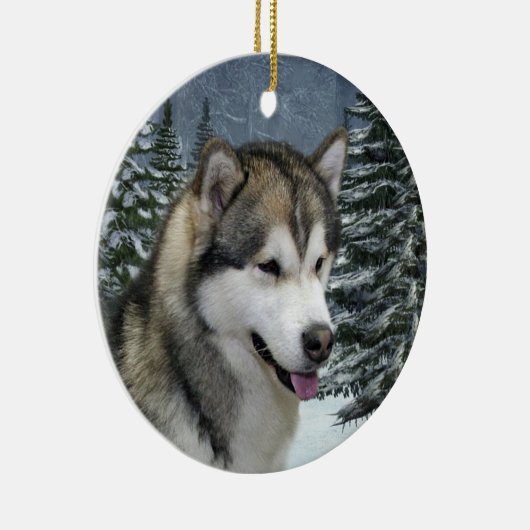 Ornement de Noël de Malamute (Droite)