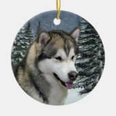 Ornement de Noël de Malamute (Devant)
