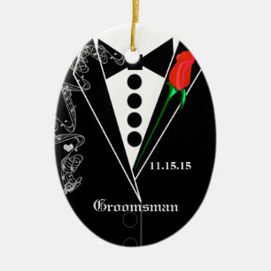 Ornement de Noël de mariage pour garçon d'honneur