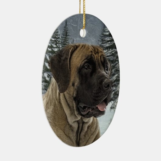 Ornement de Noël de mastiff (Droite)