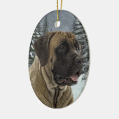 Ornement de Noël de mastiff (Gauche)