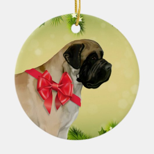 Ornement de Noël de mastiff (Devant)