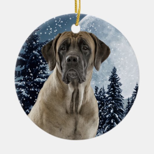 Ornement de Noël de mastiff (Devant)