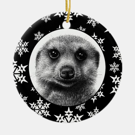 Ornement de Noël de Meerkat (Devant)